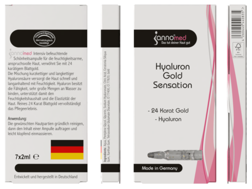 Janno®med Hyaluron + 24 Karat Gold Wirkstoffampullen 7x2ml – Bild 4